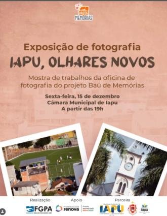 Cartaz da exposição Iapu, Olhares Novos, realizada pelo Baú de Memórias